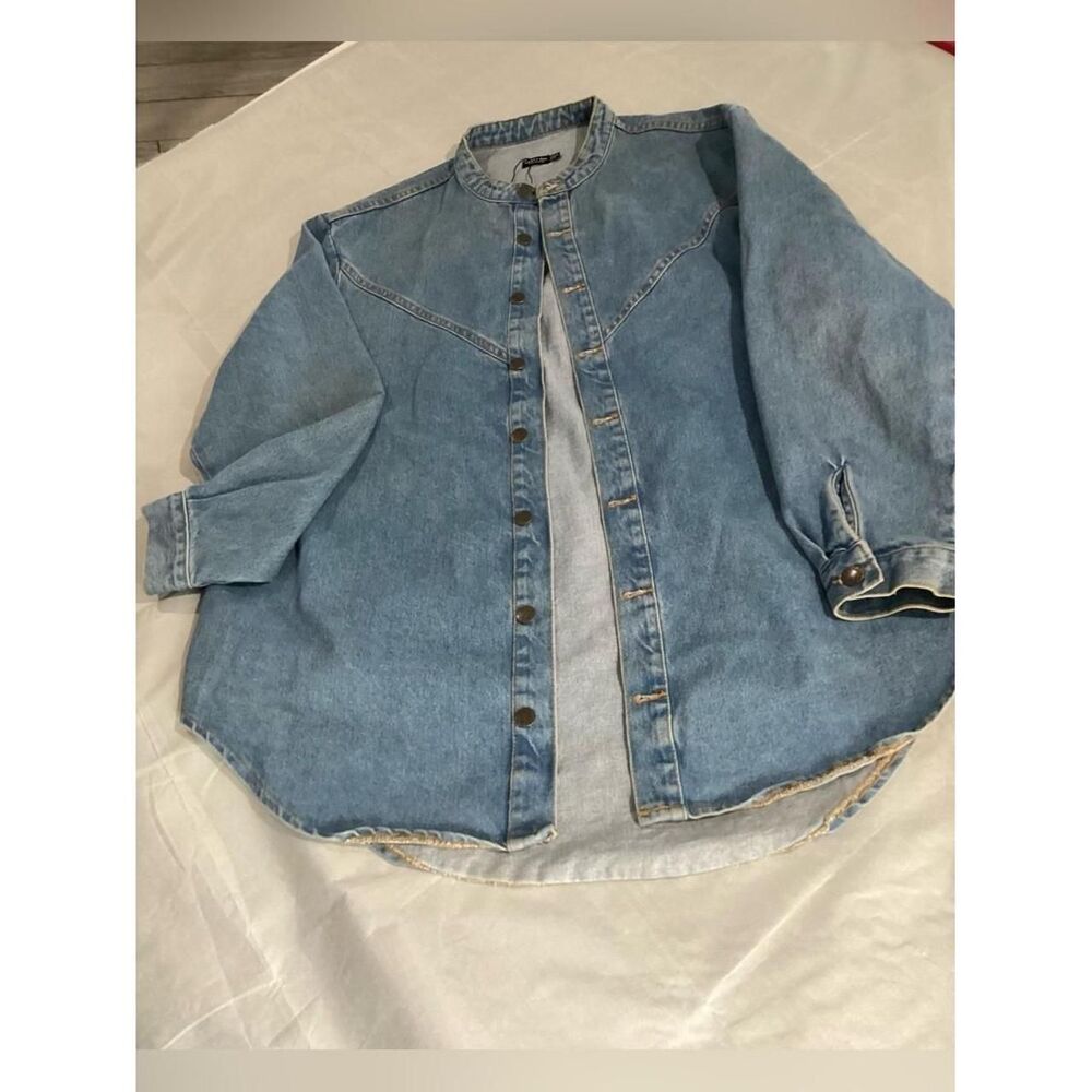 Nasty Gal  Women's Blue denim Jacket size 14